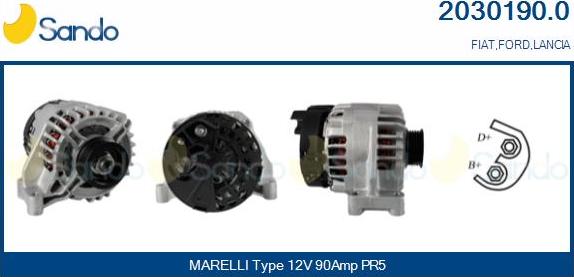 Sando 2030190.0 - Alternatore www.autoricambi360.it