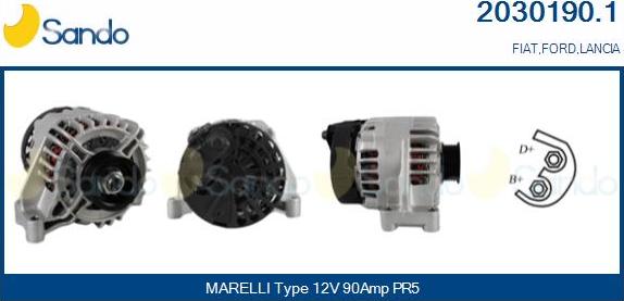 Sando 2030190.1 - Alternatore www.autoricambi360.it