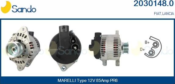 Sando 2030148.0 - Alternatore www.autoricambi360.it