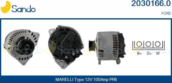 Sando 2030166.0 - Alternatore www.autoricambi360.it