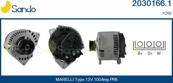 Sando 2030166.1 - Alternatore www.autoricambi360.it