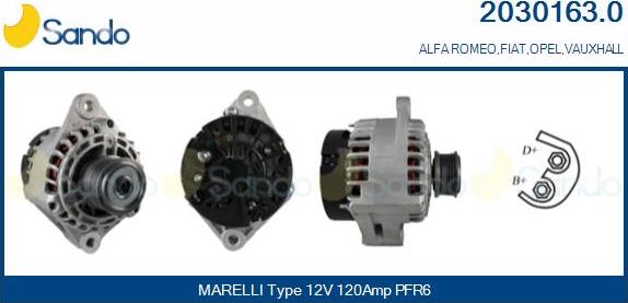 Sando 2030163.0 - Alternatore www.autoricambi360.it