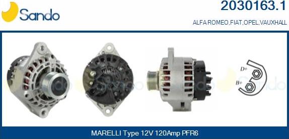 Sando 2030163.1 - Alternatore www.autoricambi360.it