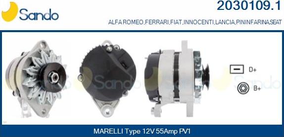 Sando 2030109.1 - Alternatore www.autoricambi360.it