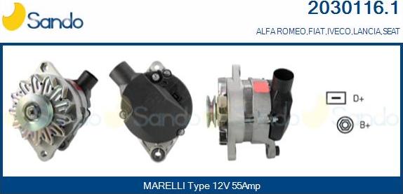 Sando 2030116.1 - Alternatore www.autoricambi360.it