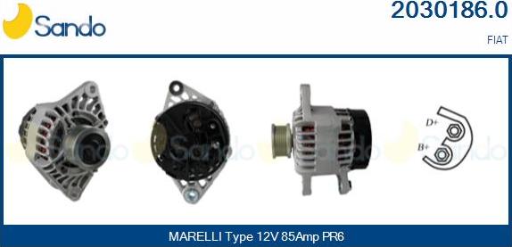Sando 2030186.0 - Alternatore www.autoricambi360.it