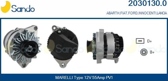 Sando 2030130.0 - Alternatore www.autoricambi360.it
