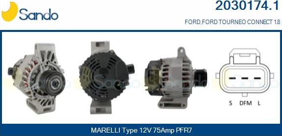 Sando 2030174.1 - Alternatore www.autoricambi360.it