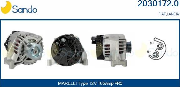 Sando 2030172.0 - Alternatore www.autoricambi360.it