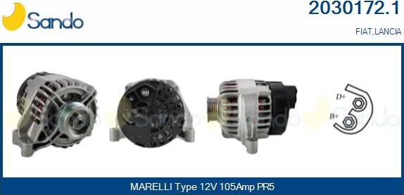 Sando 2030172.1 - Alternatore www.autoricambi360.it