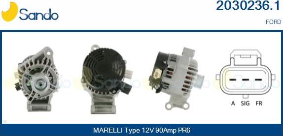 Sando 2030236.1 - Alternatore www.autoricambi360.it