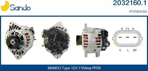 Sando 2032160.1 - Alternatore www.autoricambi360.it