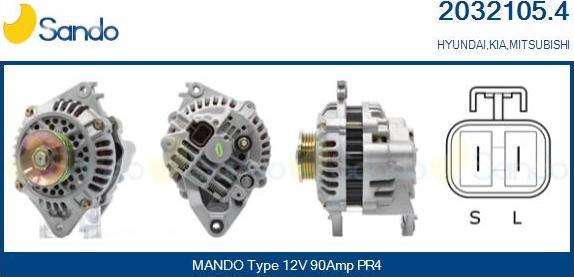 Sando 2032105.4 - Alternatore www.autoricambi360.it