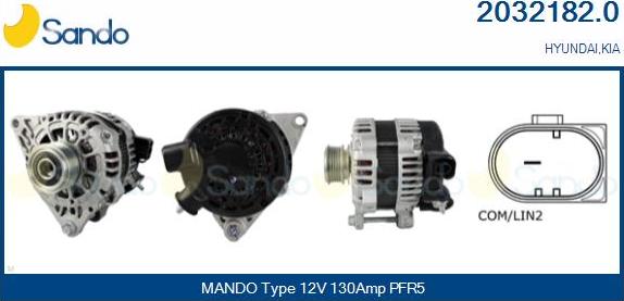 Sando 2032182.0 - Alternatore www.autoricambi360.it