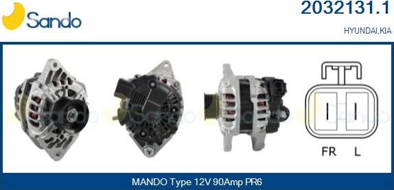 Sando 2032131.1 - Alternatore www.autoricambi360.it