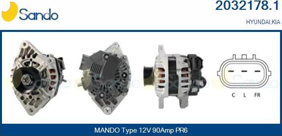 Sando 2032178.1 - Alternatore www.autoricambi360.it