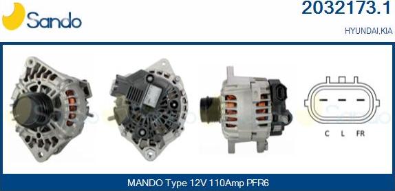 Sando 2032173.1 - Alternatore www.autoricambi360.it