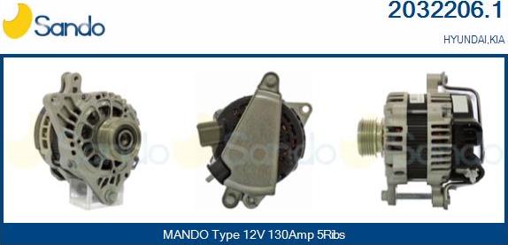 Sando 2032206.1 - Alternatore www.autoricambi360.it
