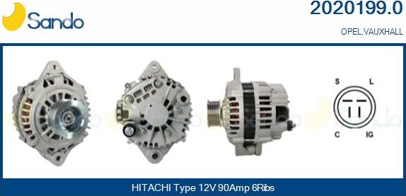 Sando 2020199.0 - Alternatore www.autoricambi360.it
