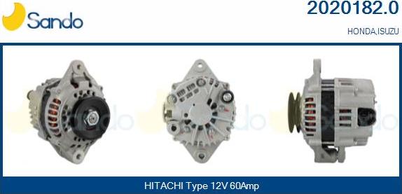 Sando 2020182.0 - Alternatore www.autoricambi360.it
