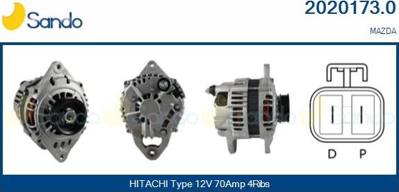 Sando 2020173.0 - Alternatore www.autoricambi360.it
