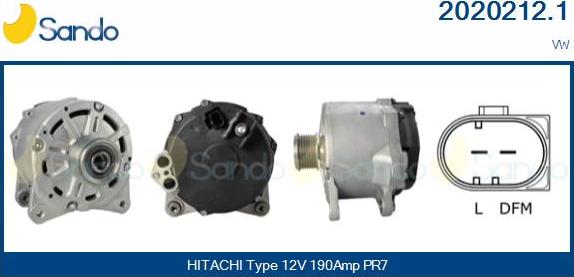Sando 2020212.1 - Alternatore www.autoricambi360.it