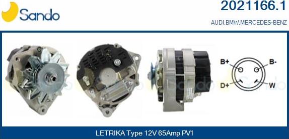 Sando 2021166.1 - Alternatore www.autoricambi360.it