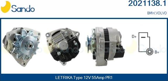 Sando 2021138.1 - Alternatore www.autoricambi360.it