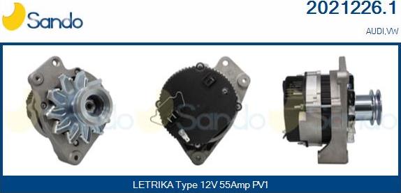 Sando 2021226.1 - Alternatore www.autoricambi360.it
