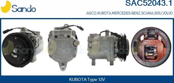 Sando SAC52043.1 - Compressore, Climatizzatore www.autoricambi360.it