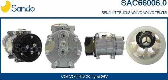 Sando SAC66006.0 - Compressore, Climatizzatore www.autoricambi360.it