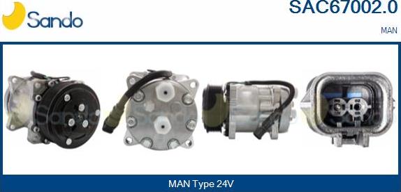 Sando SAC67002.0 - Compressore, Climatizzatore www.autoricambi360.it