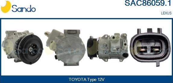 Sando SAC86059.1 - Compressore, Climatizzatore www.autoricambi360.it