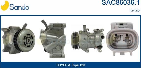 Sando SAC86036.1 - Compressore, Climatizzatore www.autoricambi360.it