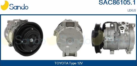 Sando SAC86105.1 - Compressore, Climatizzatore www.autoricambi360.it