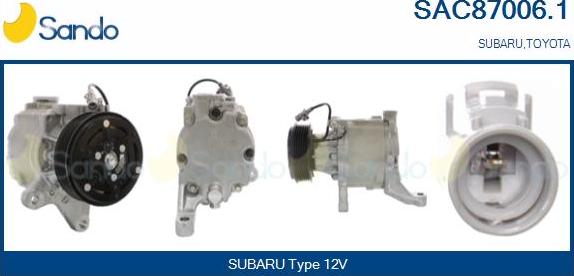 Sando SAC87006.1 - Compressore, Climatizzatore www.autoricambi360.it