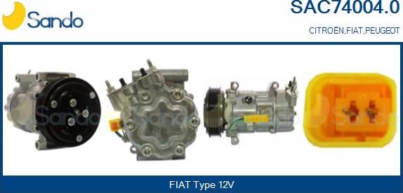 Sando SAC74004.0 - Compressore, Climatizzatore www.autoricambi360.it