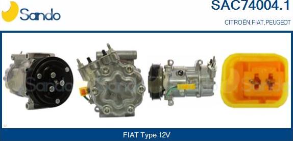 Sando SAC74004.1 - Compressore, Climatizzatore www.autoricambi360.it
