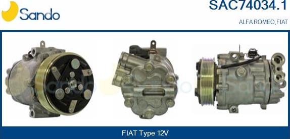 Sando SAC74034.1 - Compressore, Climatizzatore www.autoricambi360.it