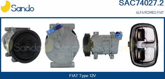 Sando SAC74027.2 - Compressore, Climatizzatore www.autoricambi360.it