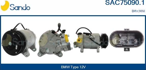Sando SAC75090.1 - Compressore, Climatizzatore www.autoricambi360.it