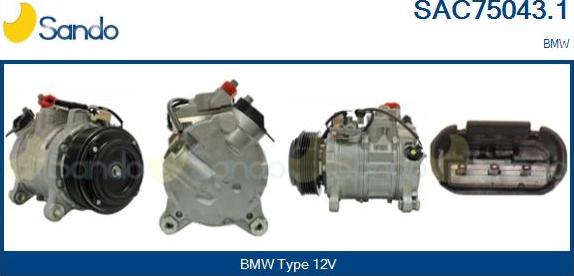 Sando SAC75043.1 - Compressore, Climatizzatore www.autoricambi360.it