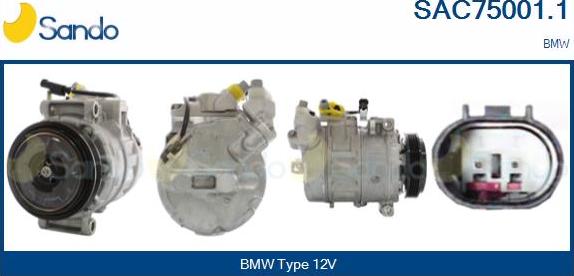 Sando SAC75001.1 - Compressore, Climatizzatore www.autoricambi360.it