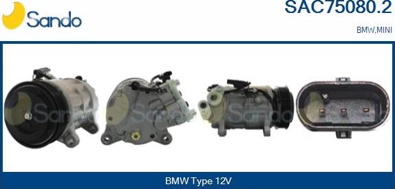 Sando SAC75080.2 - Compressore, Climatizzatore www.autoricambi360.it