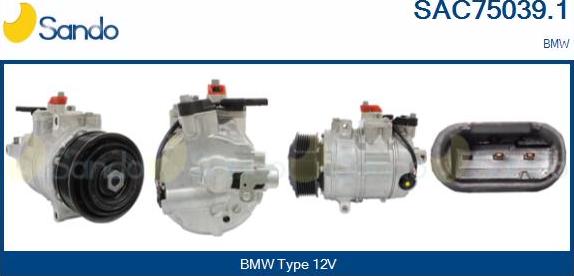 Sando SAC75039.1 - Compressore, Climatizzatore www.autoricambi360.it