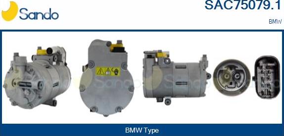 Sando SAC75079.1 - Compressore, Climatizzatore www.autoricambi360.it