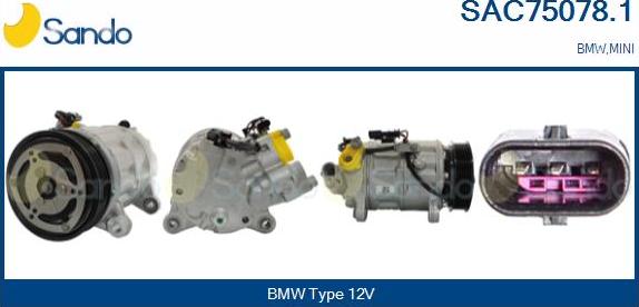 Sando SAC75078.1 - Compressore, Climatizzatore www.autoricambi360.it