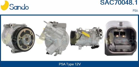 Sando SAC70048.1 - Compressore, Climatizzatore www.autoricambi360.it