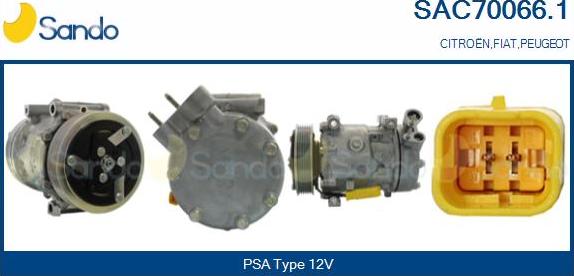 Sando SAC70066.1 - Compressore, Climatizzatore www.autoricambi360.it