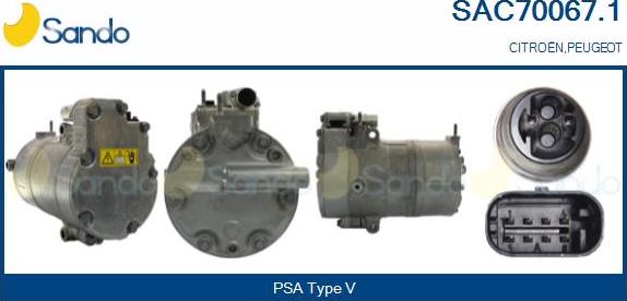 Sando SAC70067.1 - Compressore, Climatizzatore www.autoricambi360.it